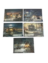 Terry Redlin Christmas Cards Lot of 5 Winter Scenes Horses Homes New Sealed - £11.87 GBP