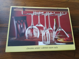 Pier 1 Imports Chrome Under Cabinet Stem Rack #1620561 (NEW) - £14.76 GBP