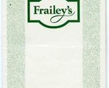 Frailey&#39;s Pub &amp; Grill Restaurant Menu Manchester Road Ellisville Missouri  - £14.08 GBP