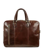 Brown Leather Convertible Briefcase Backpack - A Farewell to Arms - £283.73 GBP