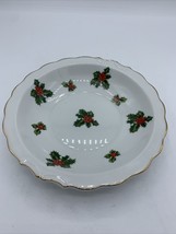 Lefton China Bowl 7941 Holly Berries Christmas Winter - £5.76 GBP