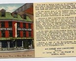 Union Oyster House Boston Linen Postcard - $9.90