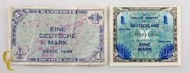 1944 Germany Post WWII Allied Military Currency (2) 1 Mark (VF Condition - €30,61 EUR