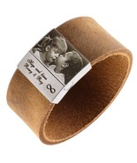 Personal Bracelet with PHOTO ENGRAVING, Personalized Bracelet for Men, Handmade  - £60.98 GBP