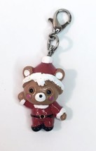 Clip on Charm Christmas Holiday Cute Santa Claus Teddy Bear for Bracelet - £5.50 GBP