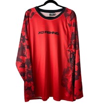 Koss Outdoors Men&#39;s XXL Long Sleeve Graphic Fishing Shirt Red - £16.30 GBP