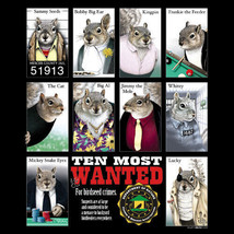 Most Wanted Squirrels T-shirt S M L XL XXL Squirrel Cotton Short Sleeve Black - £17.55 GBP