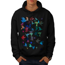 Wellcoda Origami Bird Colors Mens Hoodie, Craft Casual Hooded Sweatshirt - £25.93 GBP+