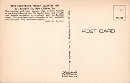 Pete Fountain&#39;s French Quarter Inn New Orleans LA Postcard PC443 - £3.92 GBP