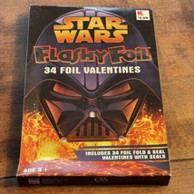 Valentines 34 Flashy Foil Star Wars Cards Fold and Seal NIB USA Made K-Mart - £6.32 GBP