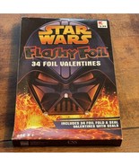Valentines 34 Flashy Foil Star Wars Cards Fold and Seal NIB USA Made K-Mart - £5.61 GBP