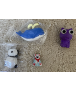 4 lot - Miniature Erasers - whale, a panda, purple cat, polar bear - $94.45 MXN