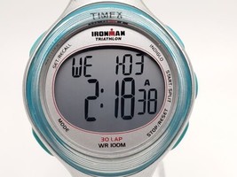 Timex Ironman Digital 30 Lap Womens Watch New Battery Teal 36mm - $24.99