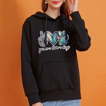 Hooded Sweater Womens Fashion Love Printing Long-sleeve Spring and Autumn 2021 N - £56.64 GBP
