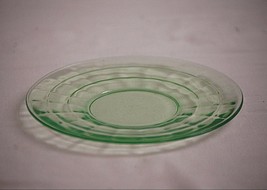 Block Optic Green Depression Glass by Anchor Hocking 6-1/4&quot; Bread &amp; Butter Plate - £7.74 GBP
