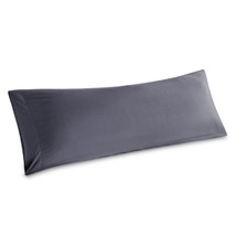 Body Pillow Cover - Dark Grey Long Cooling Pillow Cases, 100% Rayon Deri... - £13.31 GBP