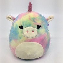 Kellytoy Rainbow Tie Dye Unicorn  Super Soft Plush 8.5&quot; tall - £8.32 GBP