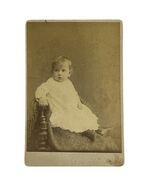 1880s Cabinet Card Baby Photo G.W. Davis Washington DC Richmond VA 4 x 6.5 - $19.00