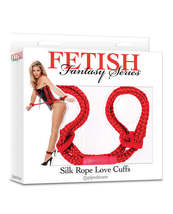 Fetish Fantasy Series Silk Rope Love Cuffs - Red - £28.48 GBP