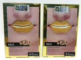 2 Boxes of 4 Each Lip Treatment Global beauty care gold hydrogel lip mas... - $19.79