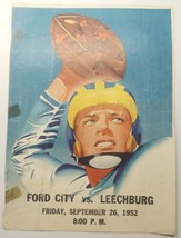 1952 Ford City PA vs Leechburg Blue Devils PA High School Football Progr... - £9.43 GBP