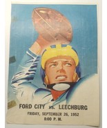 1952 Ford City PA vs Leechburg Blue Devils PA High School Football Progr... - £9.42 GBP