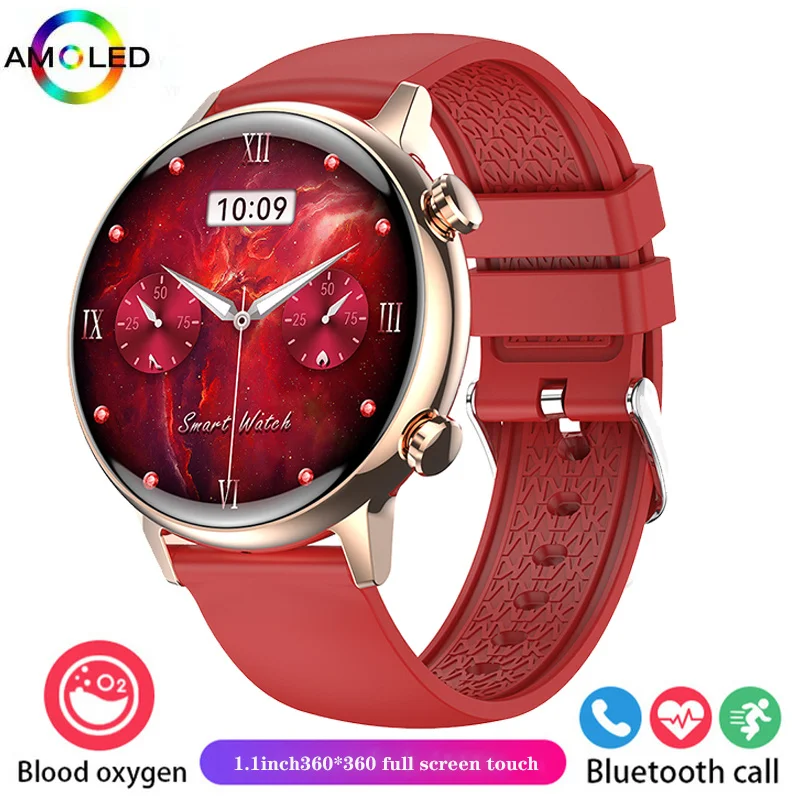 New ladies smartwatch Android phone AMOLED full touch custom dial smartwatch Blu - £59.94 GBP