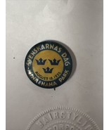 1935 Svenskarnas Dag Minnehaha Park Vintage Pinback Button Pin Swede&#39;s Day - €12,95 EUR