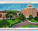 Norfolk and Western Railroad Buildings Roanoke VA UNP Linen Postcard P6 - $3.91