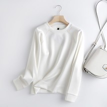 Tangada Women 2021 White Sweatshirts Oversize Long Sleeve O Neck Loose Pullovers - £90.32 GBP