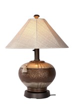 Patio Living Concepts 27916 Phoenix Bronze Outdoor Table Lamp with Silver Linen  - £365.50 GBP