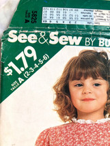Vintage Butterick Sewing Pattern 5825 Childrens Dress Sizes 2 3 4 5 6 Uncut - $19.34