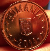 Gem Unc Romania 2014 50 Bani~Edge Incription~We Have Romanian Coins~Free... - $3.22