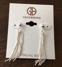 Giani Bernini Sterling Silver Round Stud w/ tassels Earrings NWT free ship - £27.19 GBP