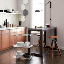 Acrylic rolling double shelf unit - $399.00