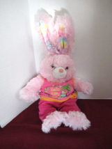 Build a Bear rabbit Hello Kitty outfit pink bear rainbow ears paws 20&quot; - £37.37 GBP