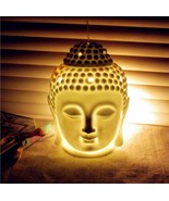 Buddha Head Ceramic Aroma Oil Burner Diffuser Indian Incense Tibetan Orn... - £25.54 GBP