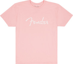 Genuine Fender Spaghetti Logo Shell Pink T-Shirt 100% Cotton Size XXL - £30.29 GBP