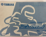 2012 YAMAHA MOTORCYCLE  ZUMA  YW50FB  OWNER&#39;S MANUAL LIT-11626-25-31 - £12.86 GBP