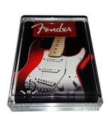Acrylic Executive Fender Stratocaster Guitar Display Piece Desk Top Paperweight - $14.39