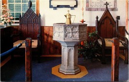 St Peters Church St Georges Bermuda The Font Postcard - £7.86 GBP