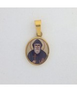St Charbel Catholic Medal pendant necklace Stainless San Charbel Medalla... - $19.01 CAD