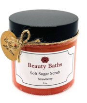 Strawberry Soft Sugar Scrub Exfoliating Body Scrub gift for her bath scrub - $11.23