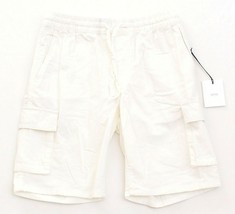 Onia Off White Tom Cargo Shorts Cotton Linen Blend Drawstring Shorts Men... - £96.71 GBP