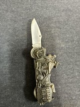 Motorcycle Folding Knife stainless steel unique vintage - $9.90