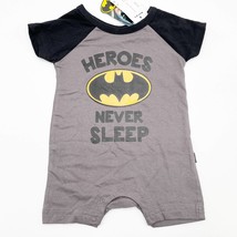 NEW Batman Newborn Infant Snap Crotch Bodysuit Superhero Heroes Never Sleep - £7.90 GBP