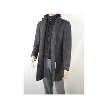 Men RENOIR Wool Blend Charcoal Gray English Plaid 3/4 Length Coat 43-18-095 image 8