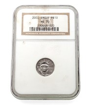 2002 1/10 Oz. Platinum Eagle Graded by NGC as MS-70! Key Date! - £347.96 GBP