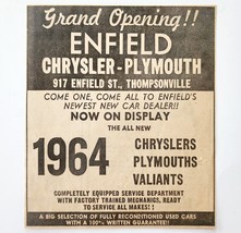 1963 Enfield Chrysler Plymouth Grand Opening Advertisement Massachusetts... - $24.99