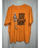 Got Skin? T-shirt Skeleton Orange Size XL - $353.13 MXN